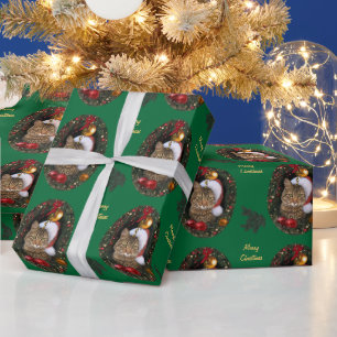 Santa Cat (customisable) Wrapping Paper