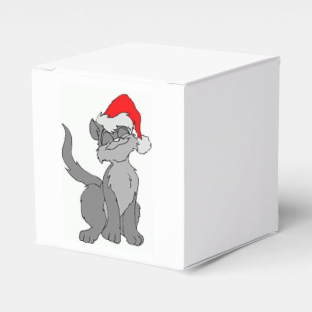 SANTA CAT FAVOUR BOX (Front Side)