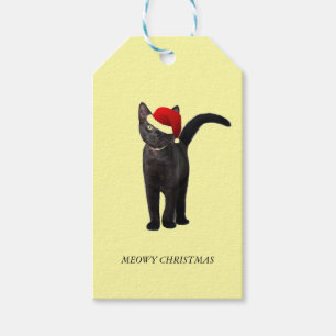 Santa Cat Gift Tags