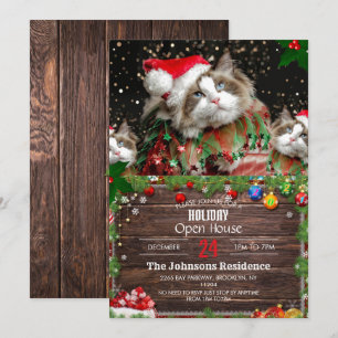 Santa Cat          Invitation