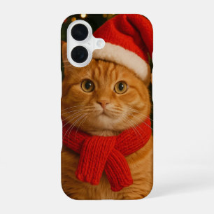 Santa Cat iPhone 16 Case