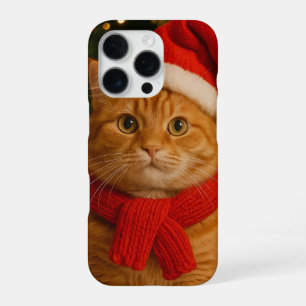 Santa Cat iPhone 16 Pro Case