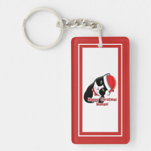 Santa Cat Key Ring