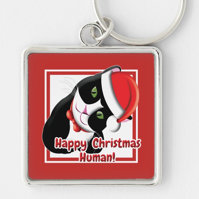 Santa Cat Key Ring (Front)