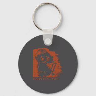 Santa Cat  Key Ring
