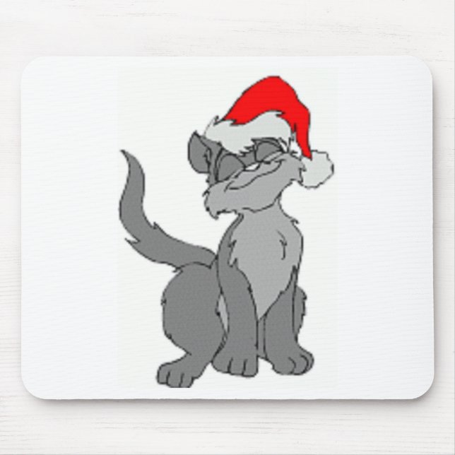 SANTA CAT MOUSE PAD (Front)