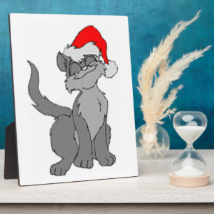 SANTA CAT PLAQUE