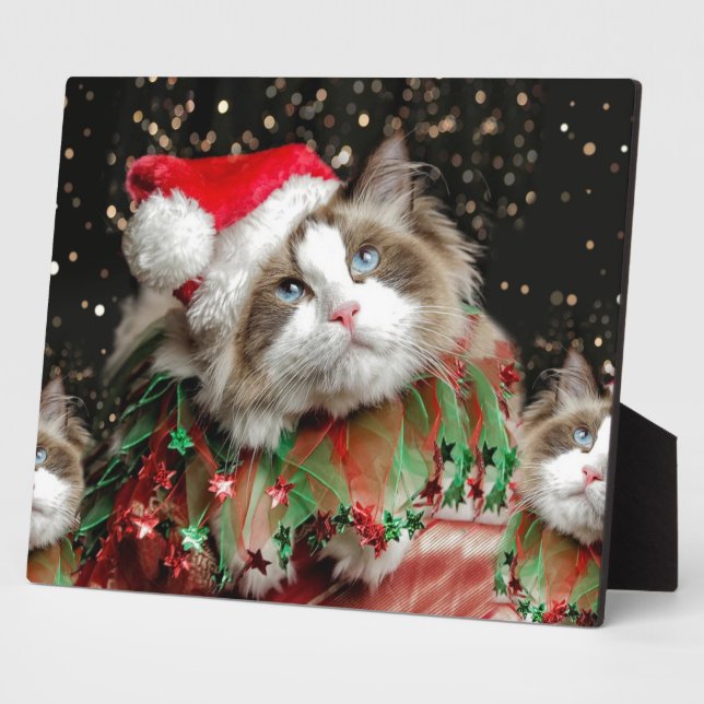 Santa Cat Plaque (Side)