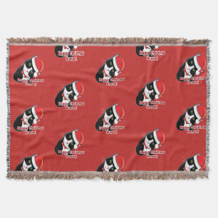 Santa Cat Throw Blanket