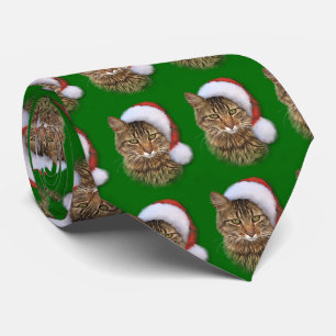 Santa Cat Tie