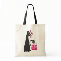 Santa Cat Tote Bag