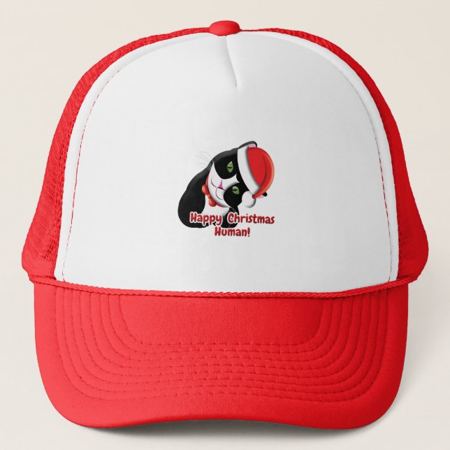 Santa Cat Trucker Hat (Front)
