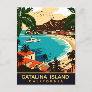Santa Catalina, Beach, CA, Travel Postcard