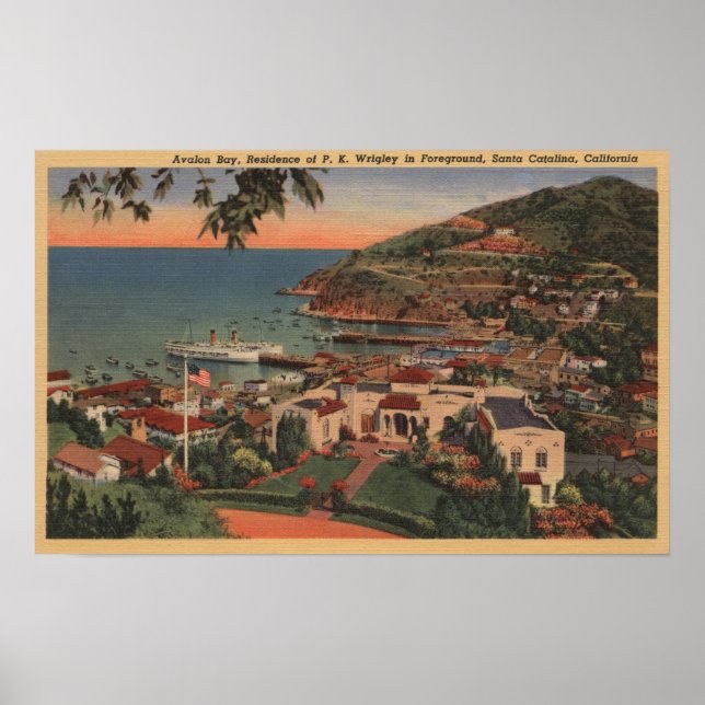 Santa Catalina, CA - Avalon Bay Poster (Front)