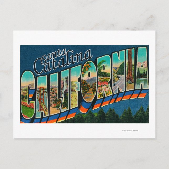 Santa Catalina, California - Large Letter Scenes Postcard (Front)