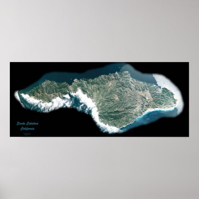 Santa Catalina, California satellite poster photo (Front)