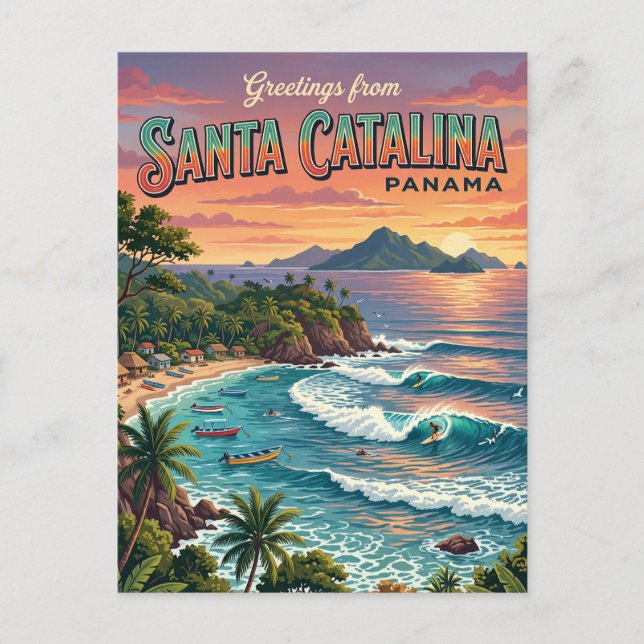 Santa Catalina Panama Postcard (Front)