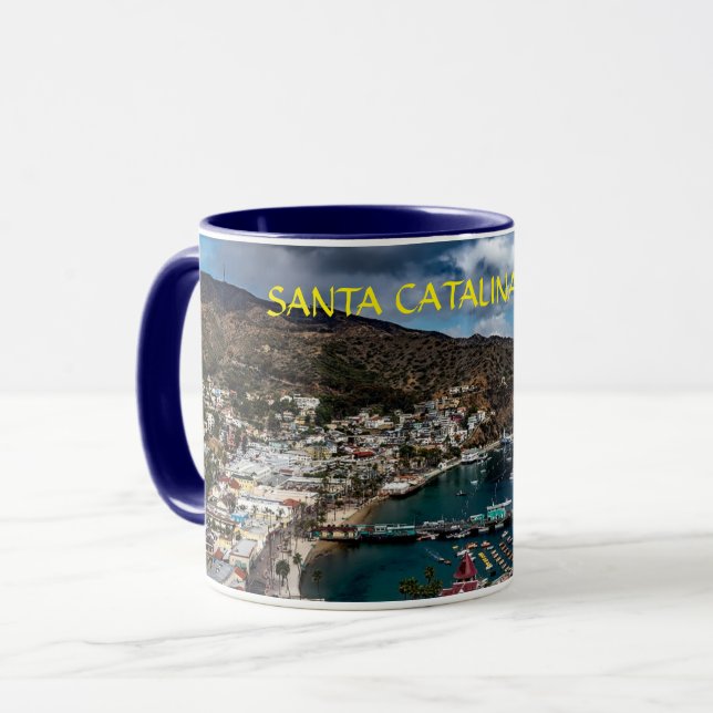 Santa Catalina PanoramicIsland Mug (Front Left)