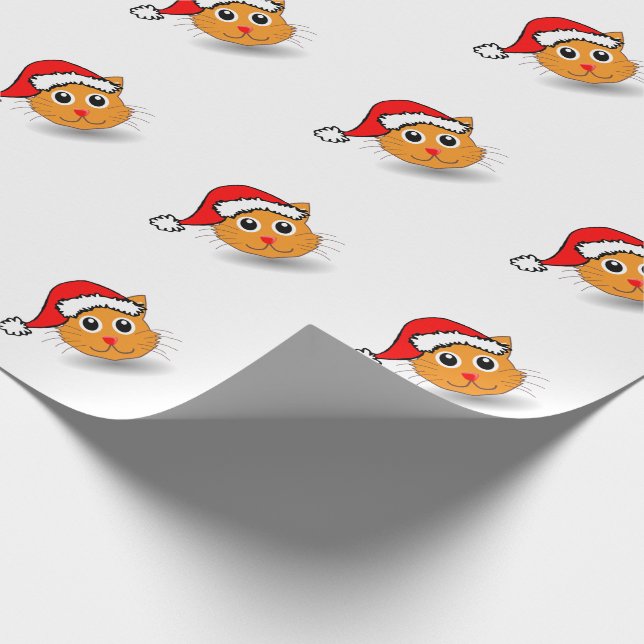 Santa Cats Wrapping Paper (Corner)