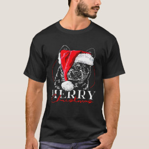 Santa Cattle Dog Heeler Merry Christmas Dog Mum T-Shirt