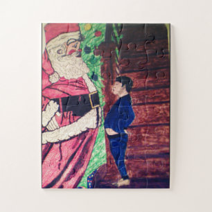 SANTA CAUGHT BY CHILD  JIGSAW PUZZLE