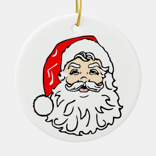 Santa Ceramic Ornament (Front)