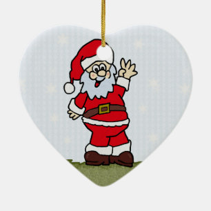 Santa Ceramic Ornament