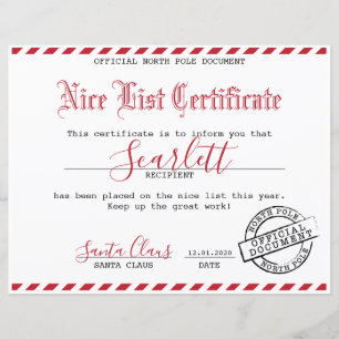 Santa Certificate - Kids Package