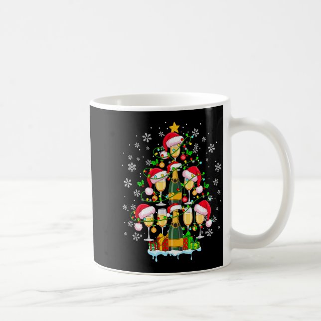 Santa Champagnes As Christmas Tree Matching Drinke Coffee Mug (Right)