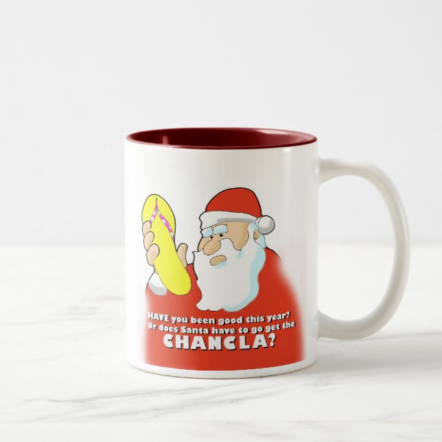 Santa Chancla Two-Tone Coffee Mug (Right)