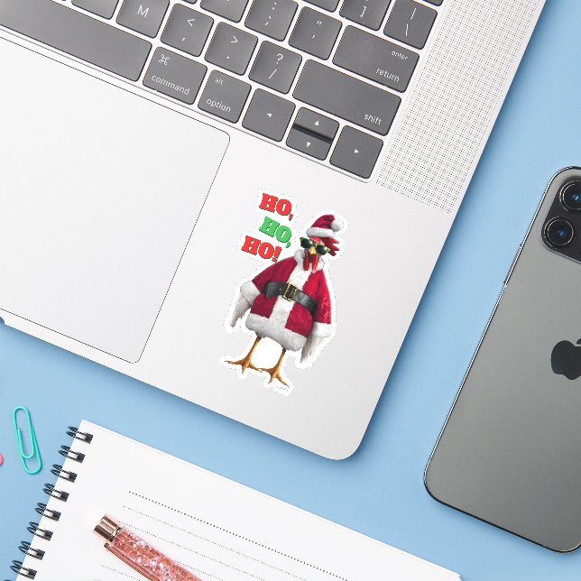 Santa Chicken (Laptop w/ iPhone)