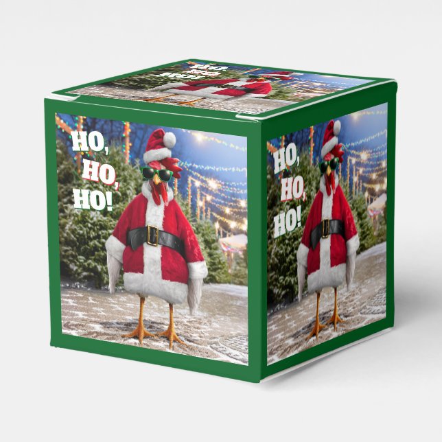 Santa Chicken Favour Box (Front Side)