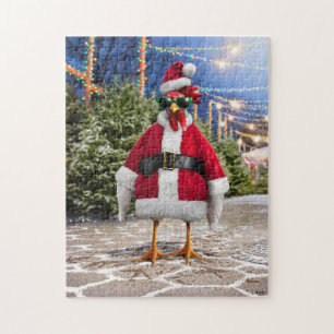 Santa Chicken Jigsaw Puzzle