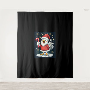 Santa Chicken Joy Tapestry