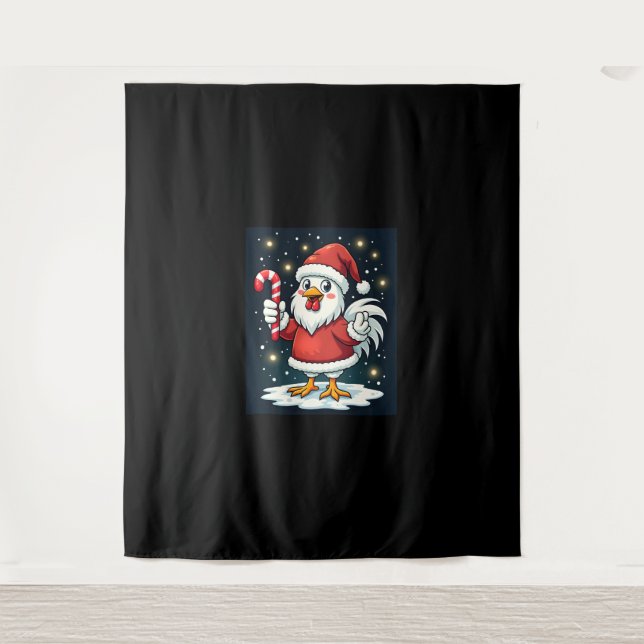 Santa Chicken Joy Tapestry (Front)