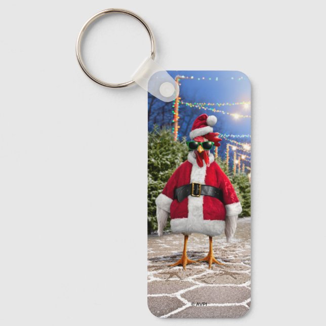Santa Chicken Key Ring (Front)