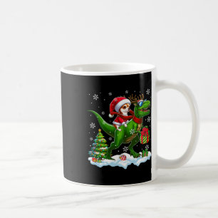 Santa Chihuahua Riding Reindeer T-rex Christmas Ki Coffee Mug