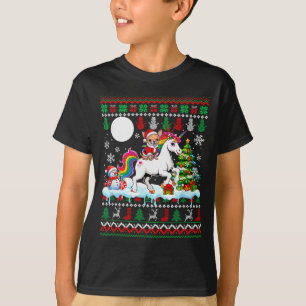 Santa Chihuahua Riding Unicorn Sweater Christmas O
