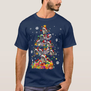 Santa Chinchilla Christmas Tree Animal Christmas L T-Shirt