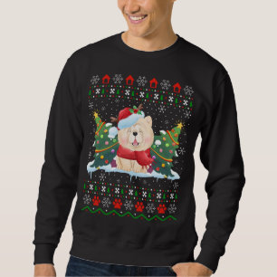 Santa Chow Chow Dog Xmas Gift Ugly Chow Chow Chris Sweatshirt