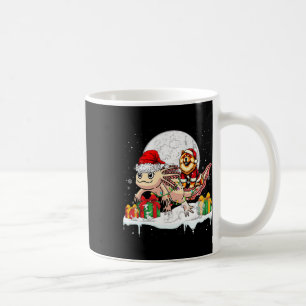 Santa Chow Chow Riding Axolotl Christmas Owner Kid Coffee Mug