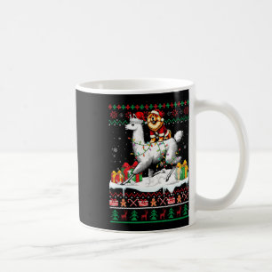 Santa Chow Chow Riding Llama Christmas Sweater Lov Coffee Mug