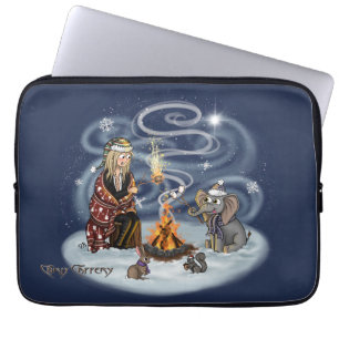 Santa Chris & Wilbur Fireside Laptop Sleeve