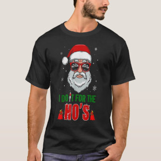 Santa Christmas Adult Naughty Dirty Pajama Ho Pj V T-Shirt
