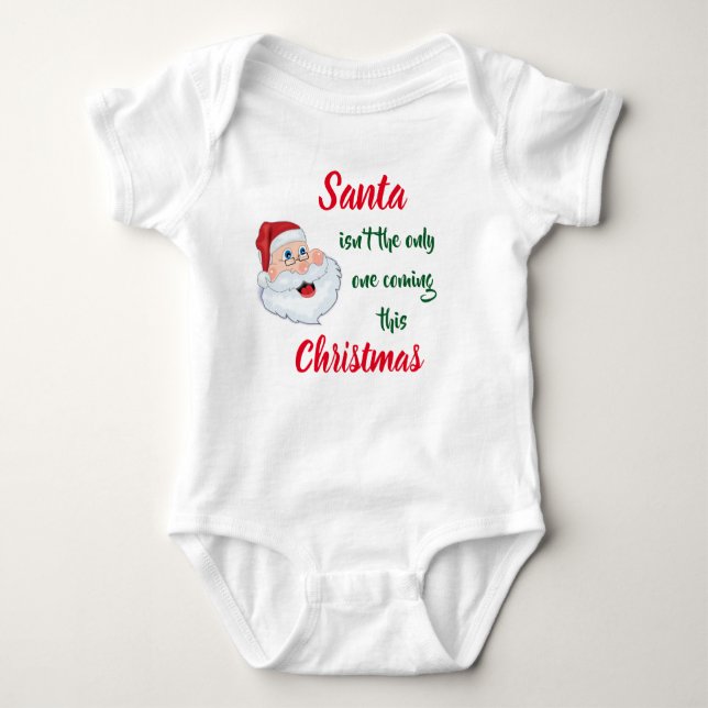 Santa - Christmas Baby Announcement Bodysuit (Front)