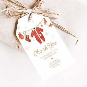 Santa Christmas Baby Shower Favour Tags