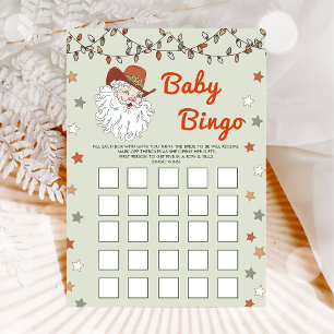 Santa Christmas Birthday Party Bingo Game Card