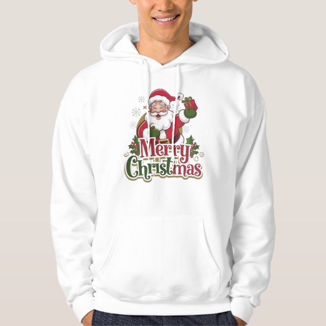Santa Christmas Design – Perfect for Holiday  Hoodie (Front)