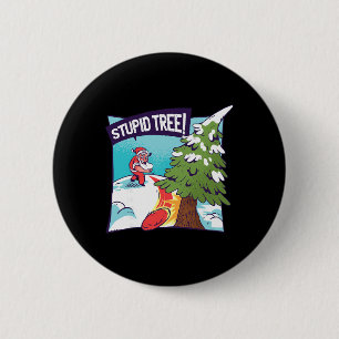 Santa Christmas Disc Golf Funny Winter Disc Golf 6 Cm Round Badge