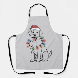 Santa Christmas Dog Lover Labrador Retriever Mum Apron